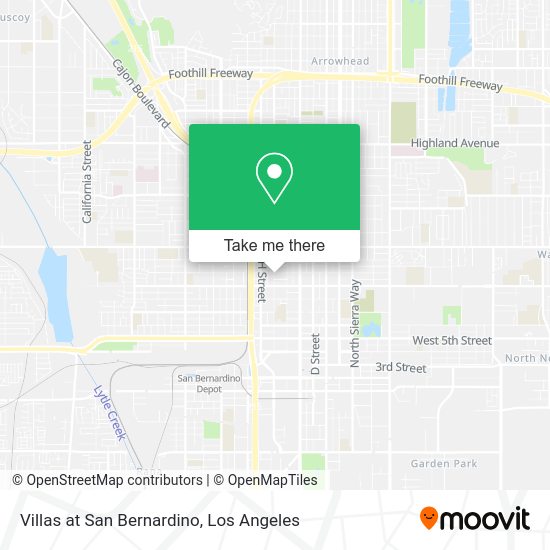 Villas at San Bernardino map