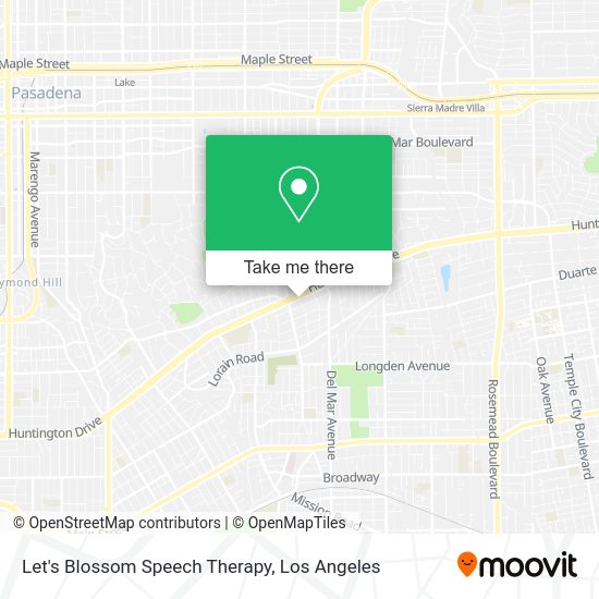 Let's Blossom Speech Therapy map
