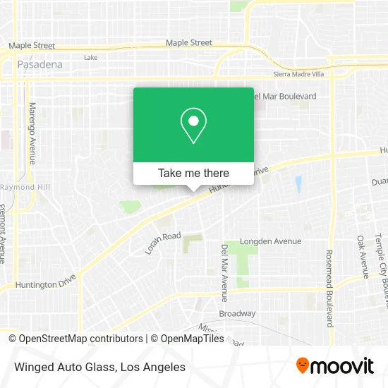 Winged Auto Glass map
