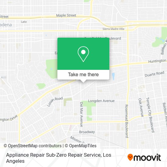 Mapa de Appliance Repair Sub-Zero Repair Service