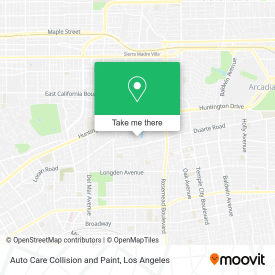 Auto Care Collision and Paint map