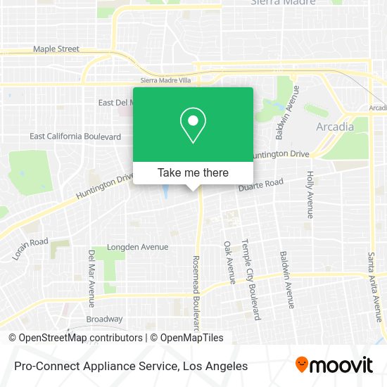 Pro-Connect Appliance Service map