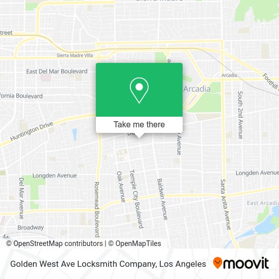 Mapa de Golden West Ave Locksmith Company