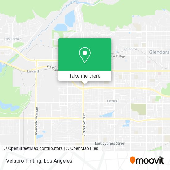 Velapro Tinting map