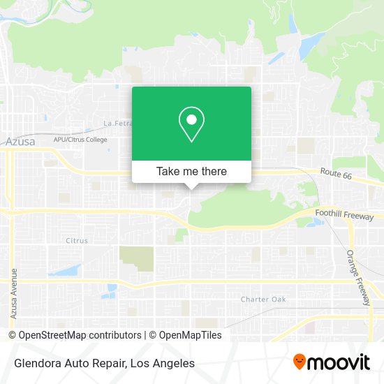 Glendora Auto Repair map