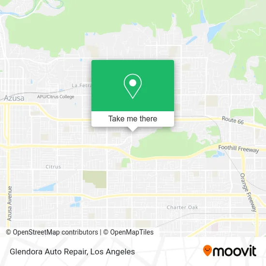 Glendora Auto Repair map