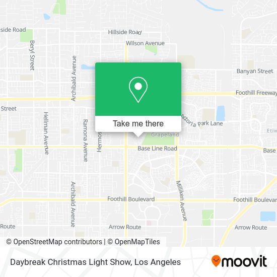 Daybreak Christmas Light Show map