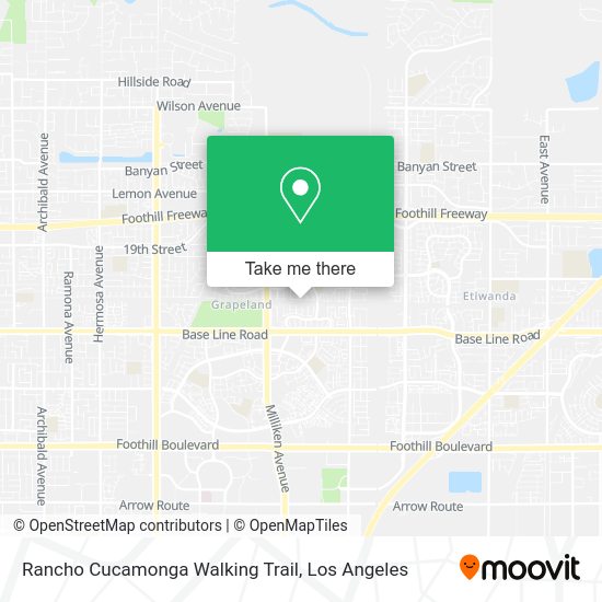 Mapa de Rancho Cucamonga Walking Trail