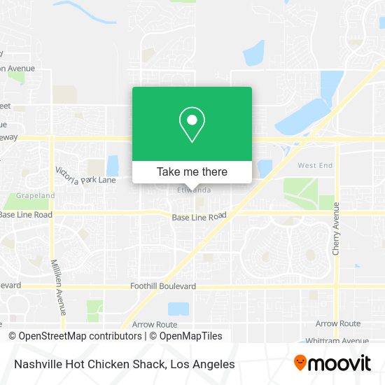 Mapa de Nashville Hot Chicken Shack