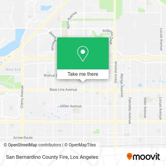 Mapa de San Bernardino County Fire