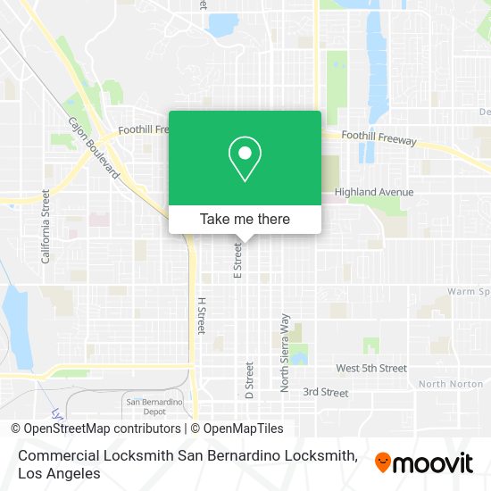 Mapa de Commercial Locksmith San Bernardino Locksmith