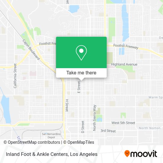 Inland Foot & Ankle Centers map