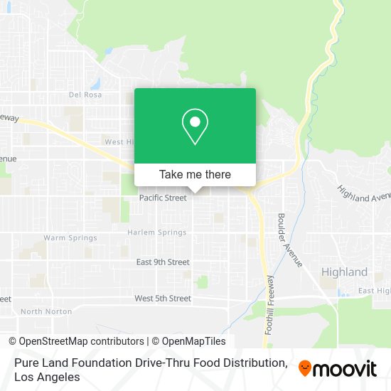 Mapa de Pure Land Foundation Drive-Thru Food Distribution