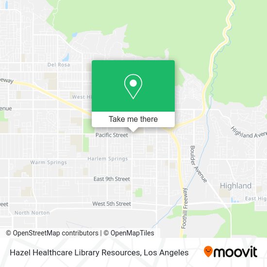 Mapa de Hazel Healthcare Library Resources