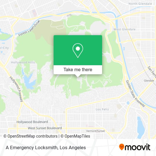 A Emergency Locksmith map