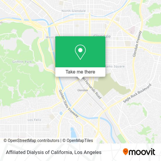 Affiliated Dialysis of California map