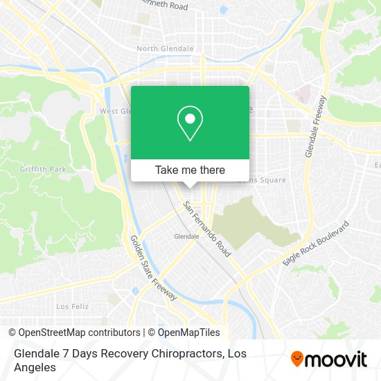 Mapa de Glendale 7 Days Recovery Chiropractors
