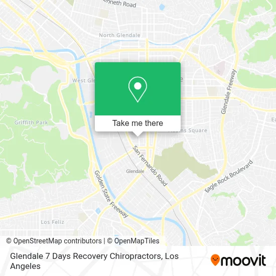 Glendale 7 Days Recovery Chiropractors map