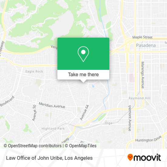 Mapa de Law Office of John Uribe