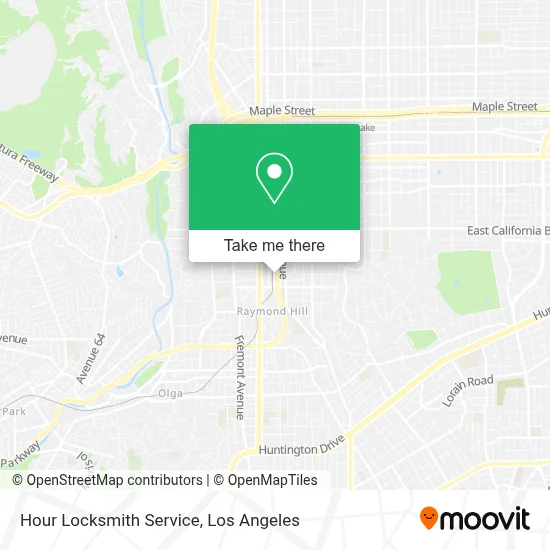 Hour Locksmith Service map