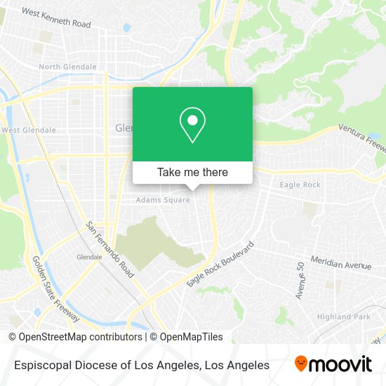 Mapa de Espiscopal Diocese of Los Angeles