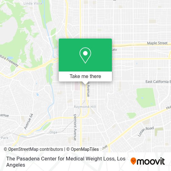 The Pasadena Center for Medical Weight Loss map