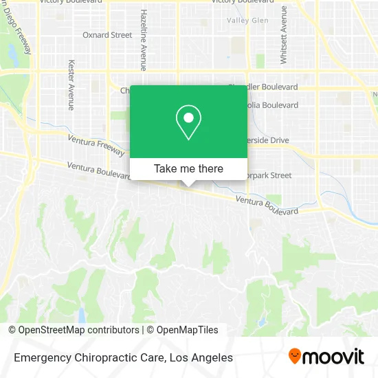 Emergency Chiropractic Care map