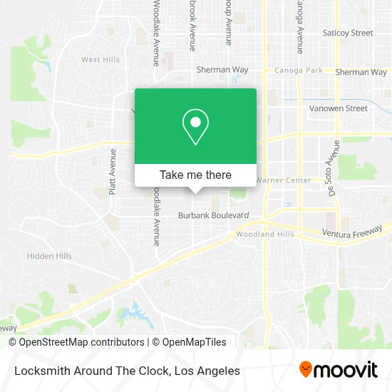 Locksmith Around The Clock map