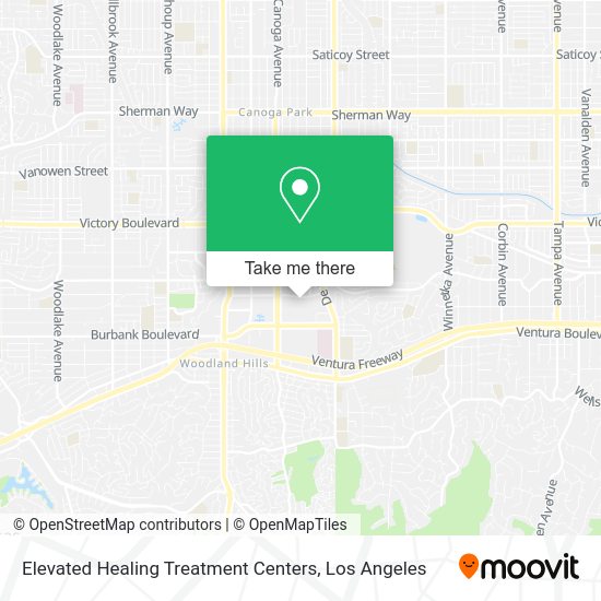 Elevated Healing Treatment Centers map