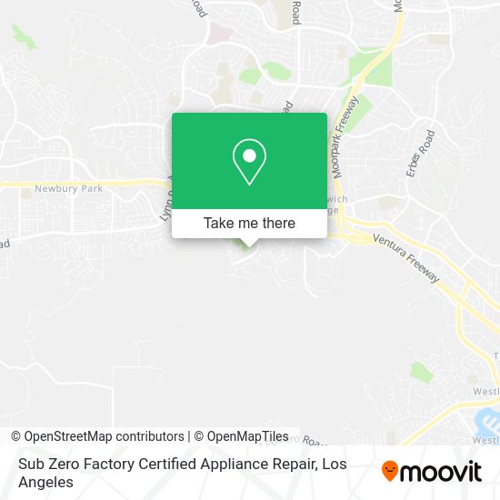 Sub Zero Factory Certified Appliance Repair map