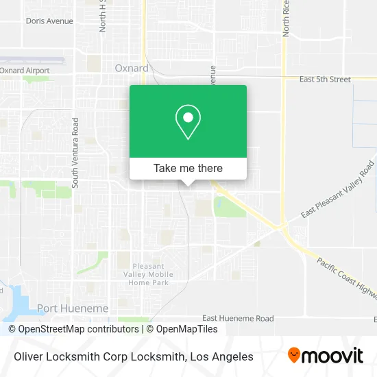 Oliver Locksmith Corp Locksmith map