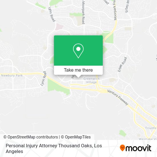 Personal Injury Attorney Thousand Oaks map
