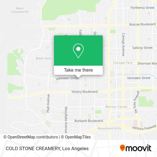 COLD STONE CREAMERY map