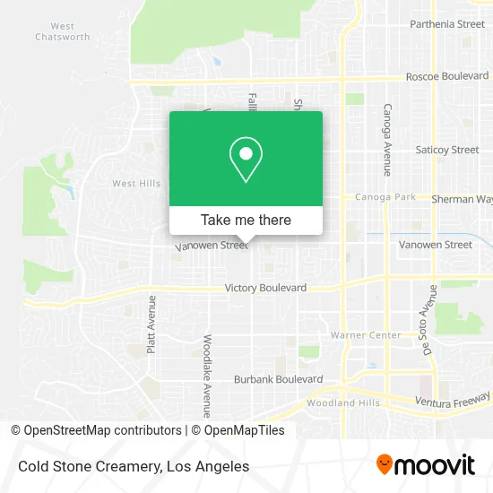 COLD STONE CREAMERY map