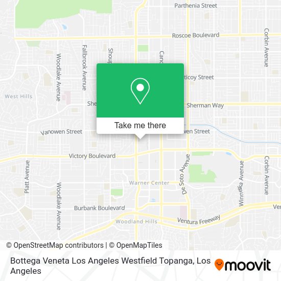 Bottega Veneta Los Angeles Westfield Topanga map