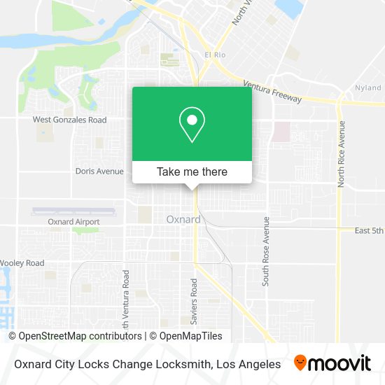 Oxnard City Locks Change Locksmith map
