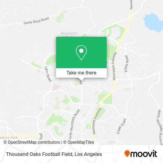 Thousand Oaks Football Field map