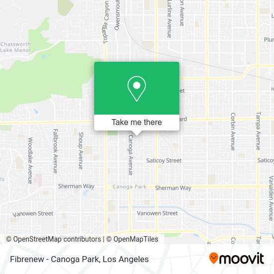 Fibrenew - Canoga Park map