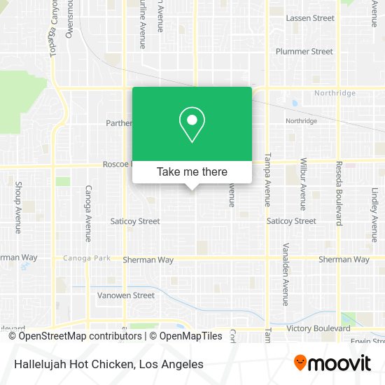 Hallelujah Hot Chicken map