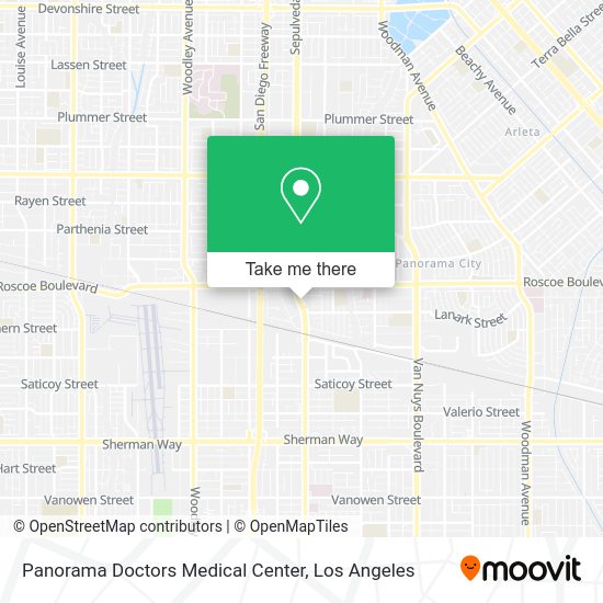 Mapa de Panorama Doctors Medical Center