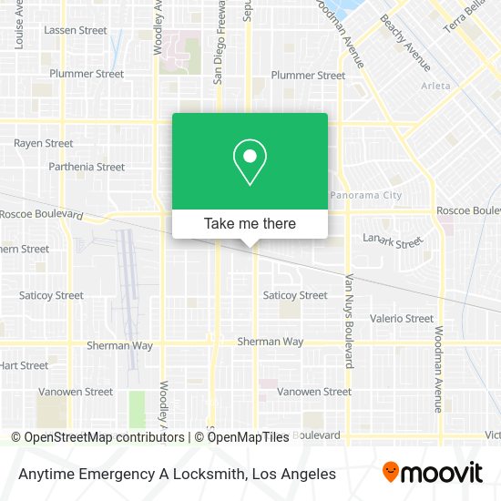 Anytime Emergency A Locksmith map