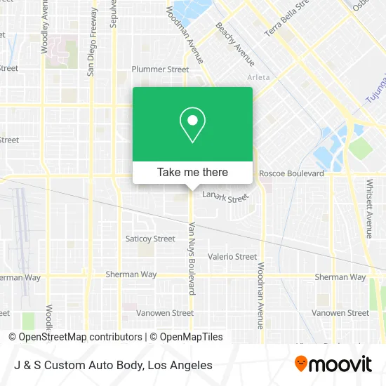 J & S Custom Auto Body map