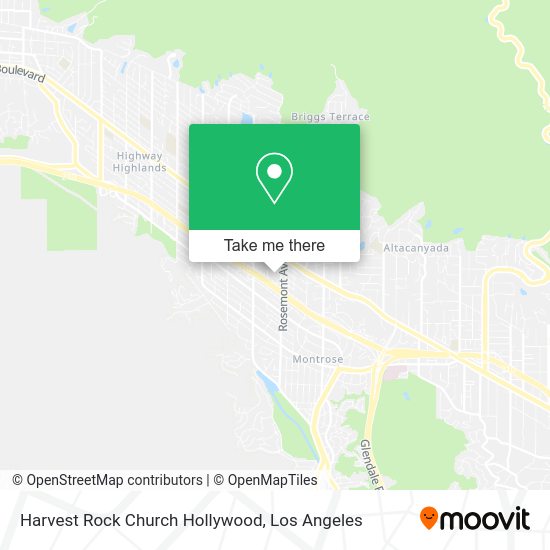 Harvest Rock Church Hollywood map