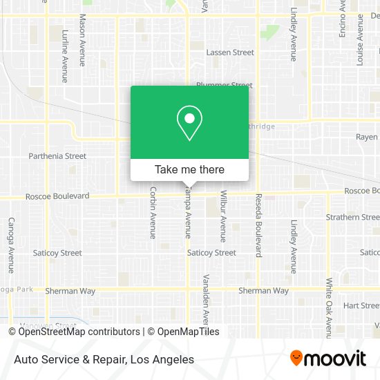 Auto Service & Repair map