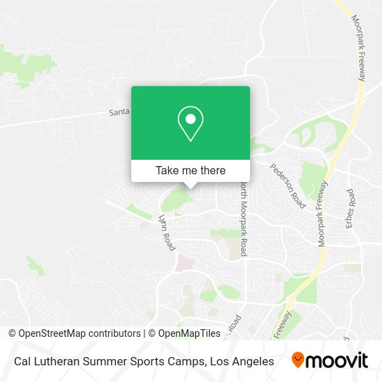 Cal Lutheran Summer Sports Camps map