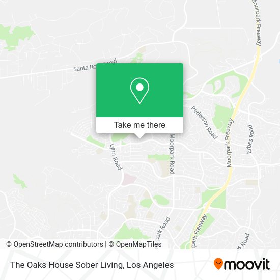 The Oaks House Sober Living map