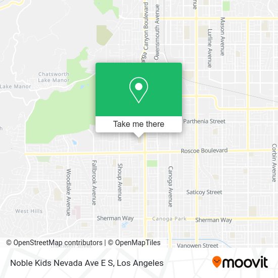 Noble Kids Nevada Ave E S map