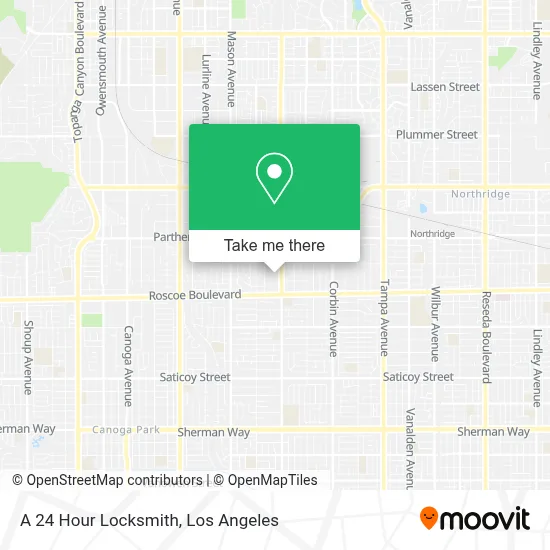 A 24 Hour Locksmith map