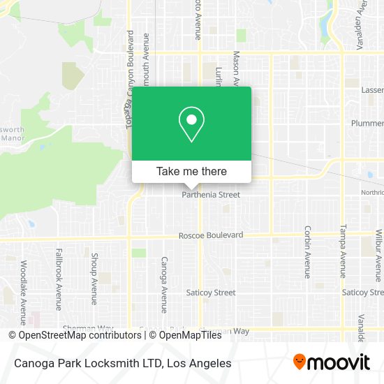 Canoga Park Locksmith LTD map