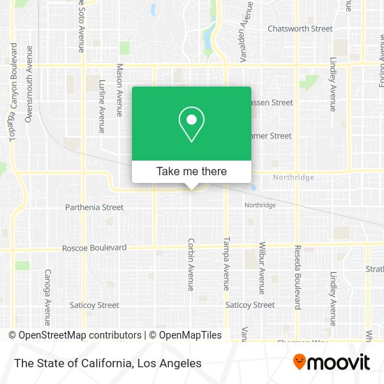 The State of California map